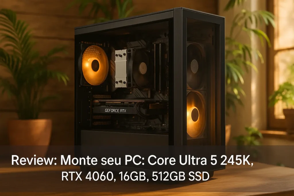 Monte seu PC: Core Ultra 5 245K, RTX 4060, 16GB, 512GB SSD
