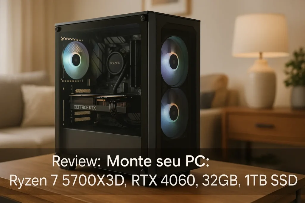 Monte seu PC: Ryzen 7 5700X3D, RTX 4060, 32GB, 1TB SSD