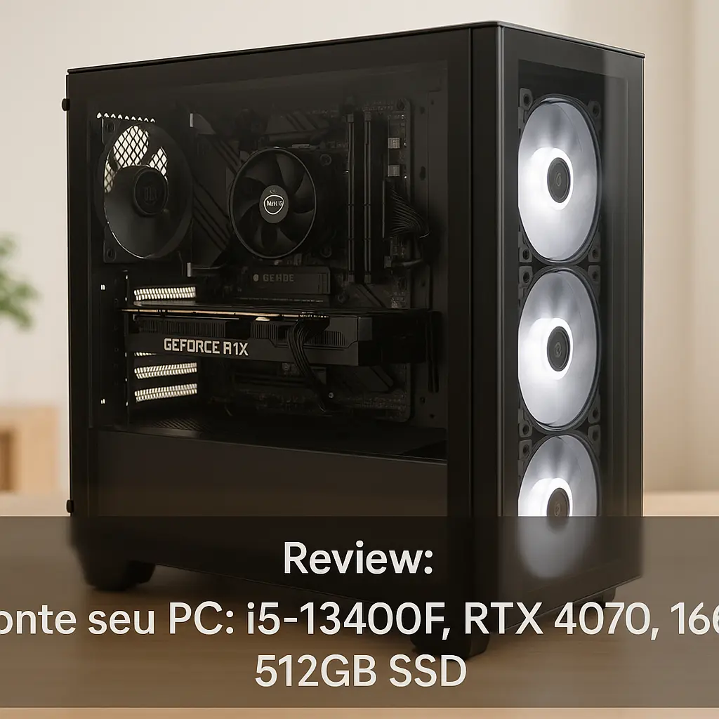 Monte seu PC: i5-13400F, RTX 4070, 16GB, 512GB SSD