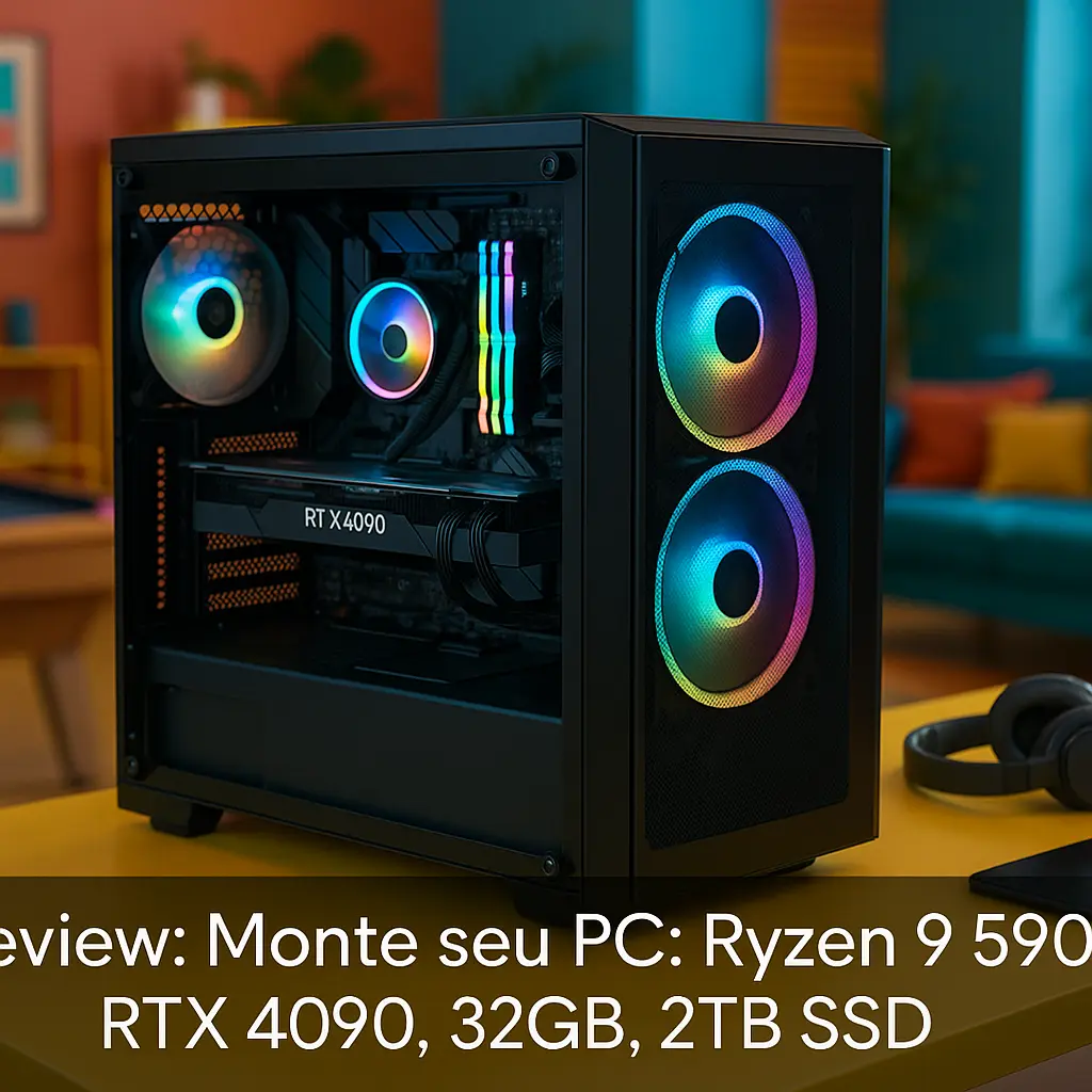 Monte seu PC: Ryzen 9 5900X, RTX 4090, 32GB, 2TB SSD