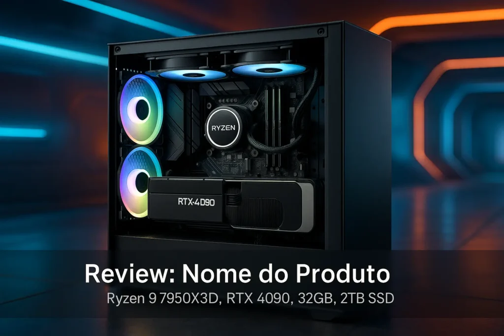 Monte seu PC: Ryzen 9 7950X3D, RTX 4090, 32GB, 2TB SSD