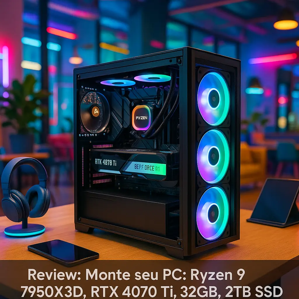 Monte seu PC: Ryzen 9 7950X3D, RTX 4070 Ti, 32GB, 2TB SSD