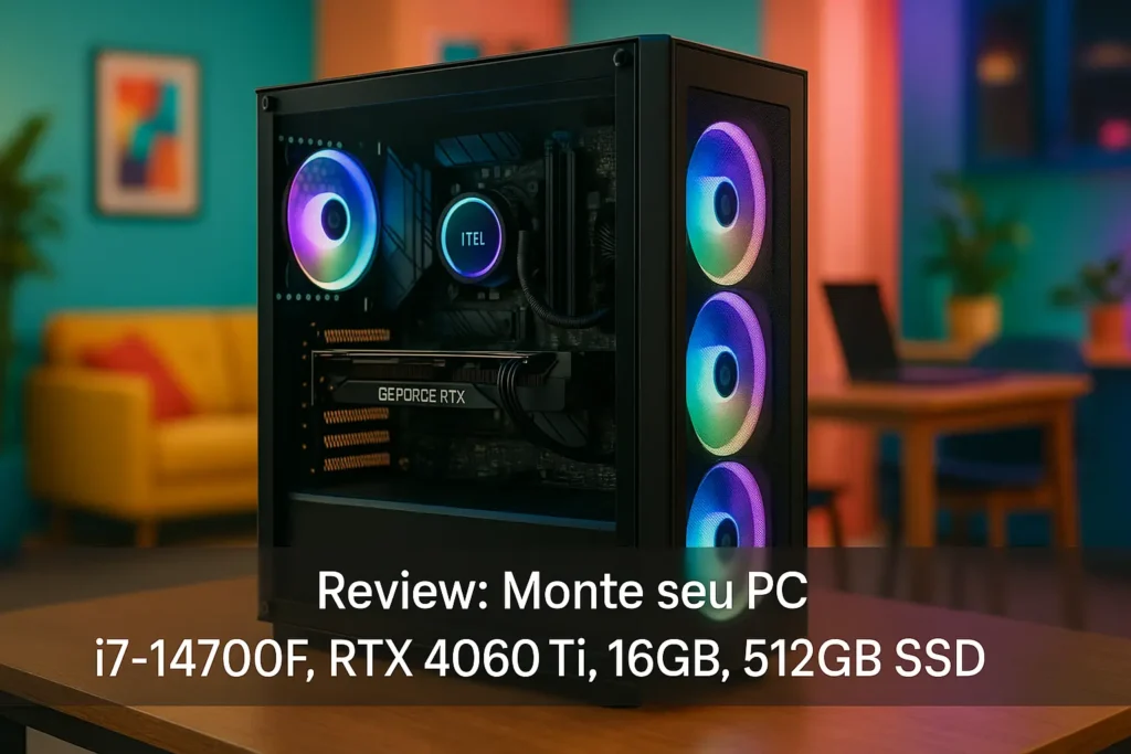 Monte seu PC: i7-14700F, RTX 4060 Ti, 16GB, 512GB SSD