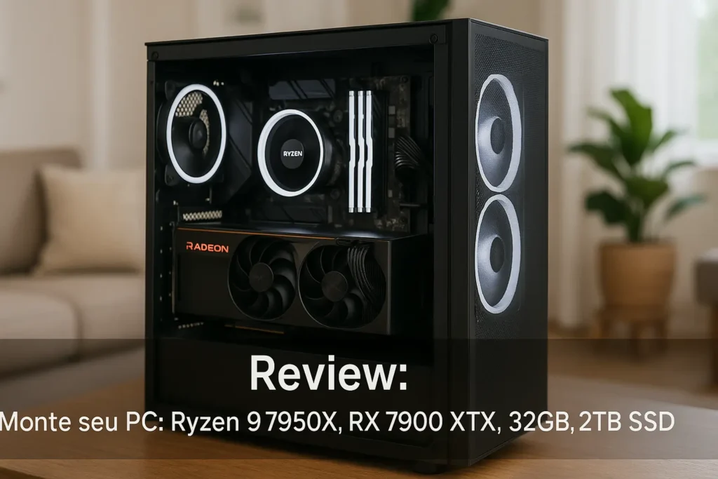 Monte seu PC: Ryzen 9 7950X, RX 7900 XTX, 32GB, 2TB SSD