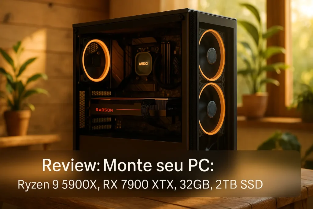 Monte seu PC: Ryzen 9 5900X, RX 7900 XTX, 32GB, 2TB SSD