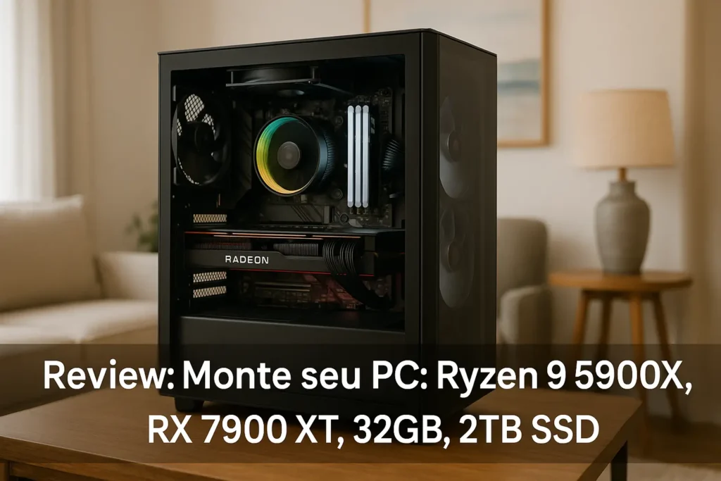 Monte seu PC: Ryzen 9 5900X, RX 7900 XT, 32GB, 2TB SSD