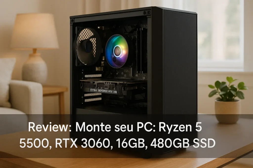 Monte seu PC: Ryzen 5 5500, RTX 3060, 16GB, 480GB SSD