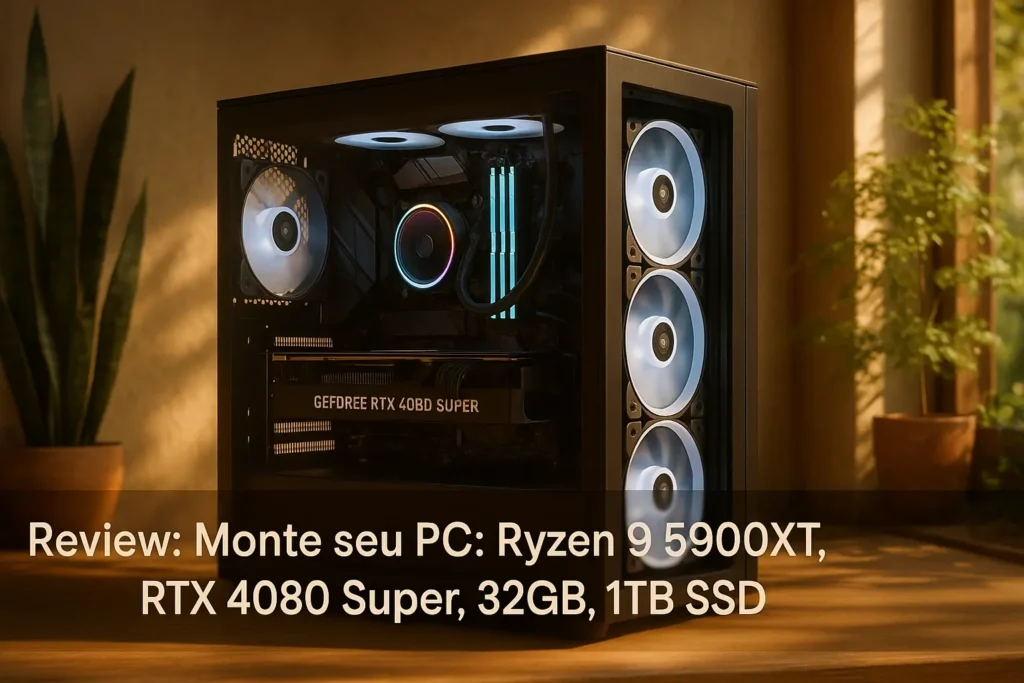 Monte seu PC: Ryzen 9 5900XT, RTX 4080 Super, 32GB, 1TB SSD