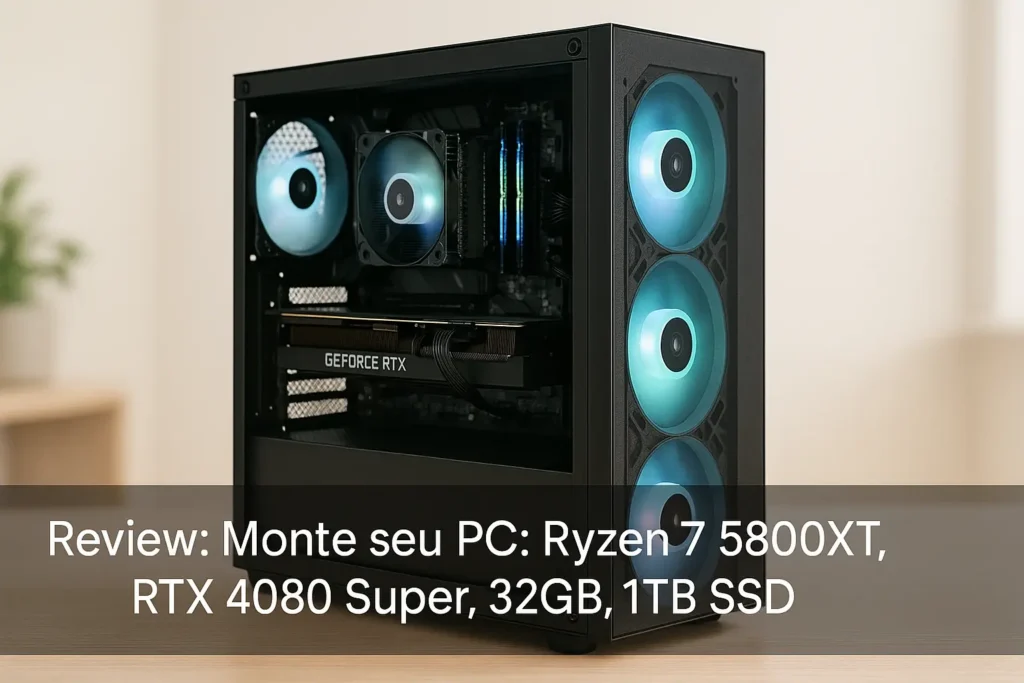 Monte seu PC: Ryzen 7 5800XT, RTX 4080 Super, 32GB, 1TB SSD