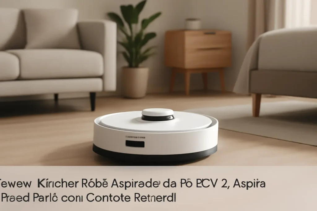 Kärcher Robô Aspirador de Pó RCV 2: Aspira + Passa Pano com Controle Remoto
