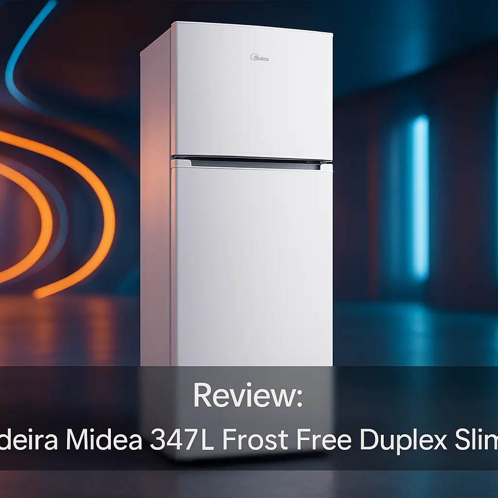 Geladeira Midea 347L Frost Free Duplex Slim Branca