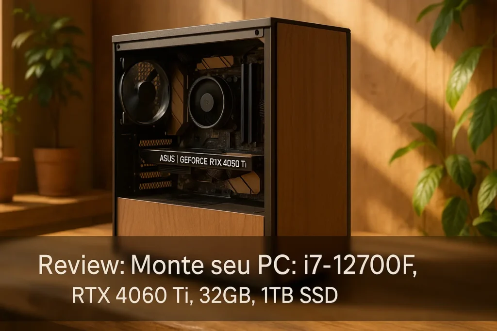 Monte seu PC: i7-12700F, RTX 4060 Ti, 32GB, 1TB SSD