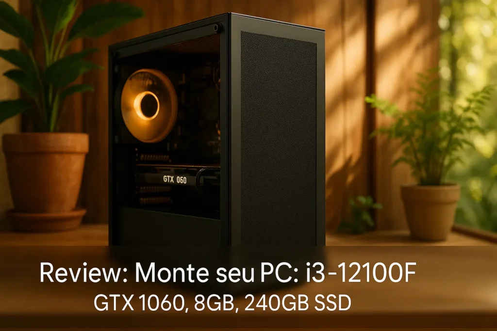 Monte seu PC: i3-12100F, GTX 1060, 8GB, 240GB SSD