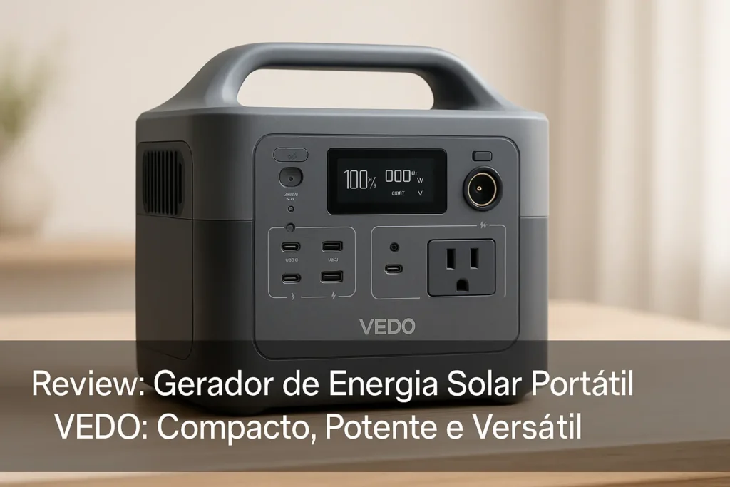 Gerador de Energia Solar Portátil VEDO: Compacto, Potente e Versátil