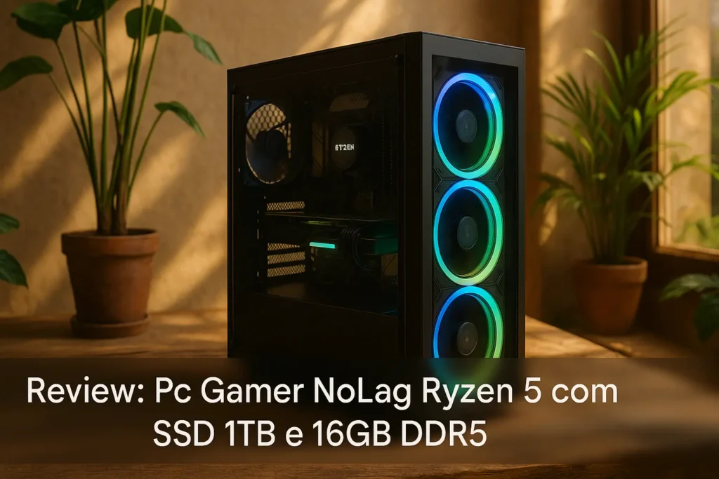 Pc Gamer NoLag Ryzen 5 com SSD 1TB e 16GB DDR5