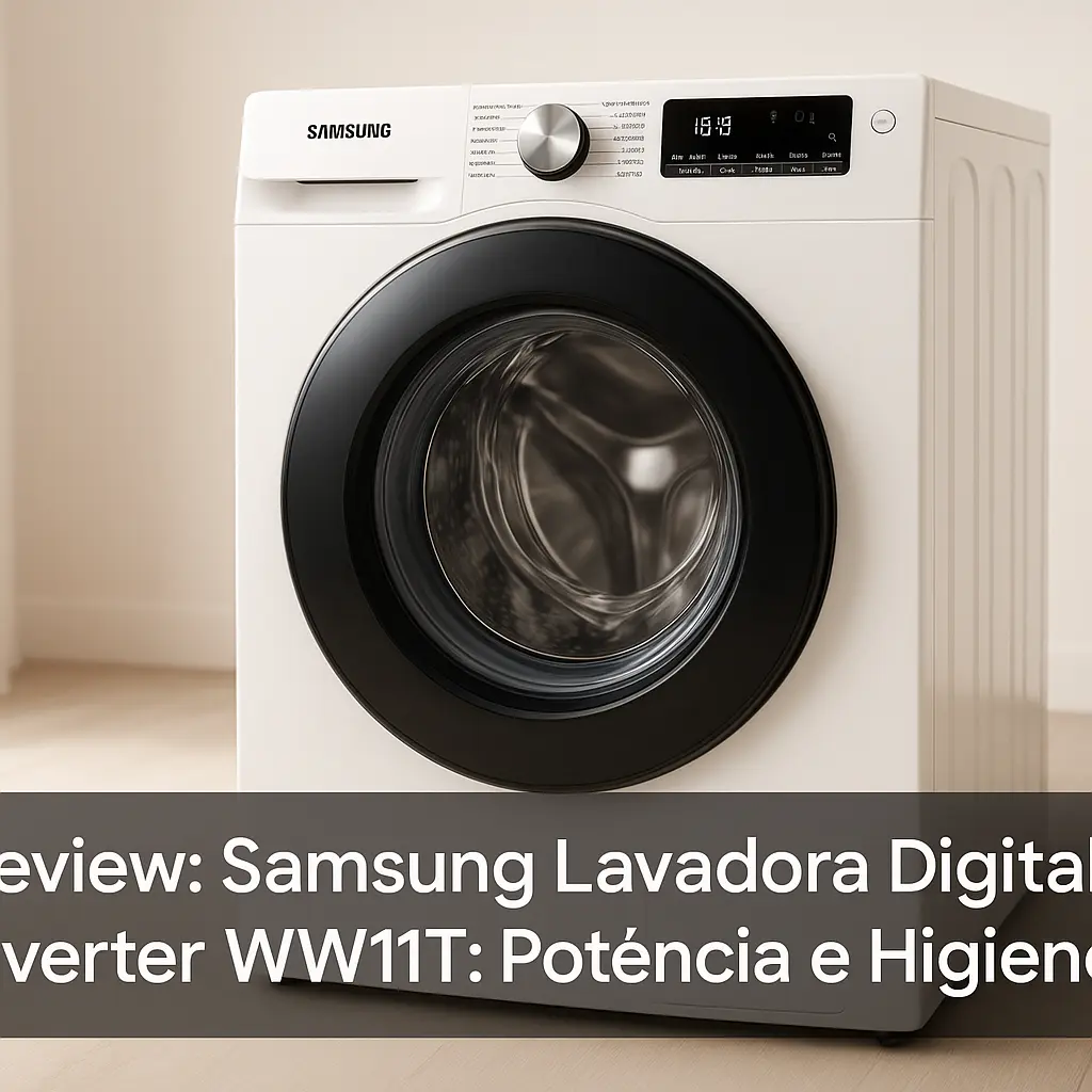 Samsung Lavadora Digital Inverter WW11T: Potência e Higiene