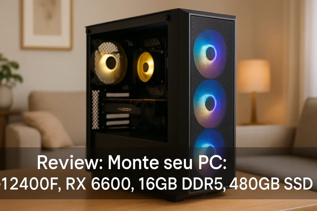 Monte seu PC: i5-12400F, RX 6600, 16GB DDR5, 480GB SSD