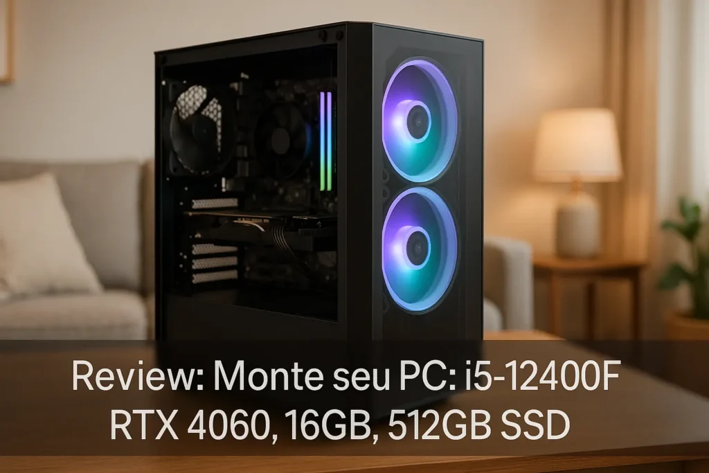 Monte seu PC: i5-12400F, RTX 4060, 16GB, 512GB SSD