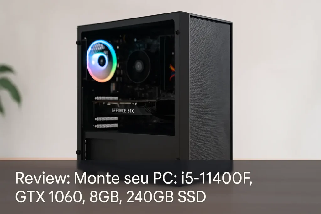 Monte seu PC: i5-11400F, GTX 1060, 8GB, 240GB SSD