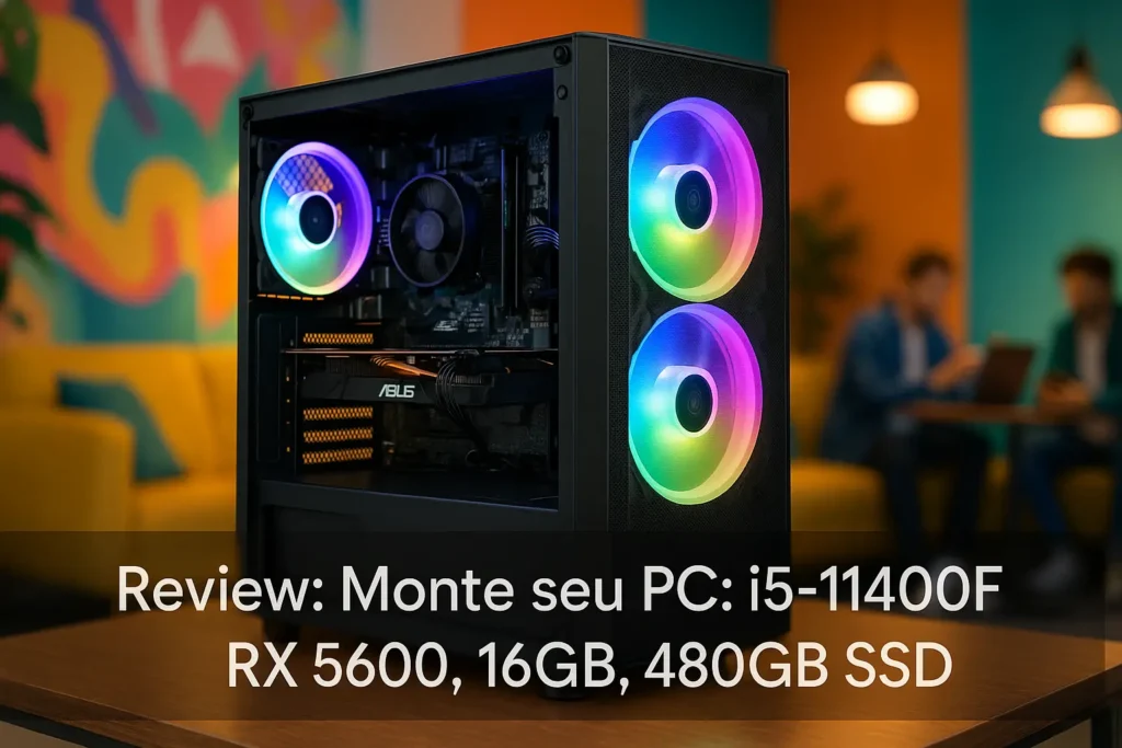 Monte seu PC: i5-11400F, RX 5600, 16GB, 480GB SSD