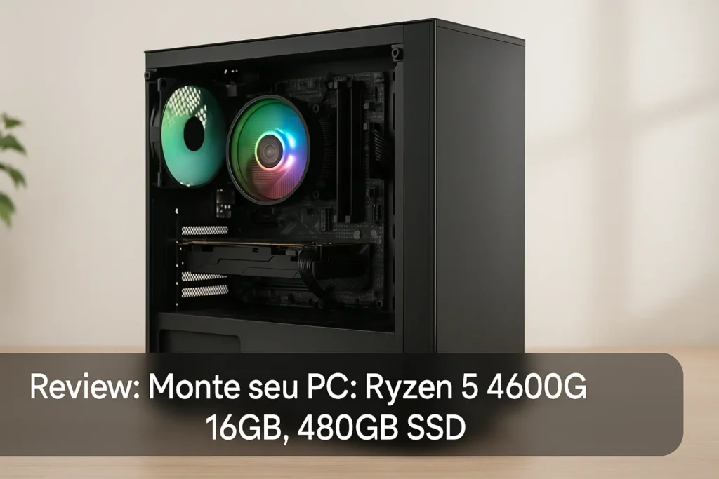 Monte seu PC: Ryzen 5 4600G, 16GB, 480GB SSD