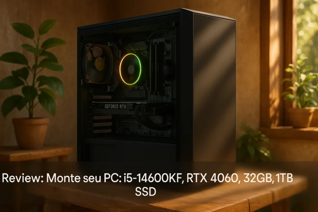 Monte seu PC: i5-14600KF, RTX 4060, 32GB, 1TB SSD