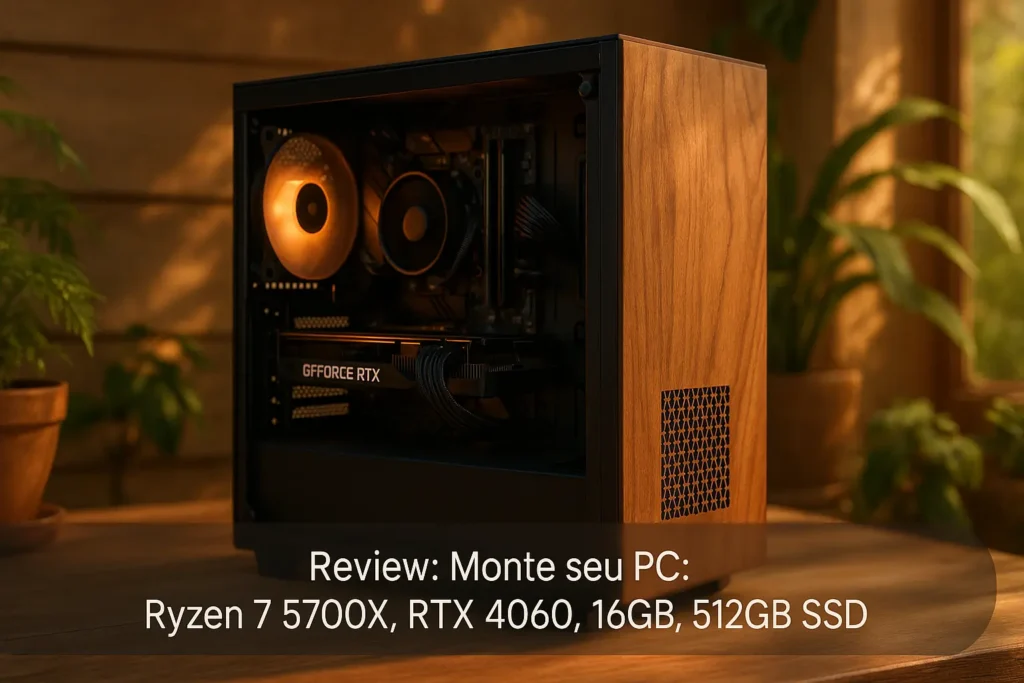 Monte seu PC: Ryzen 7 5700X, RTX 4060, 16GB, 512GB SSD