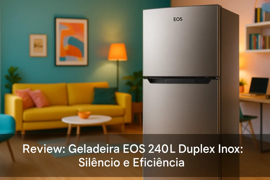 Geladeira EOS 240L Duplex Inox: Silêncio e Eficiência