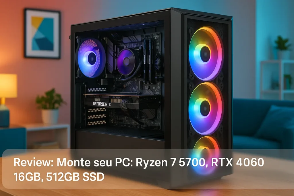 Monte seu PC: Ryzen 7 5700, RTX 4060, 16GB, 512GB SSD