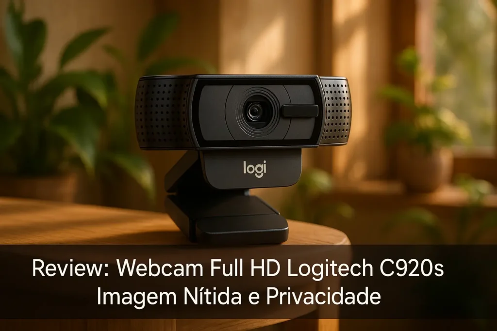 Webcam Full HD Logitech C920s: Imagem Nítida e Privacidade