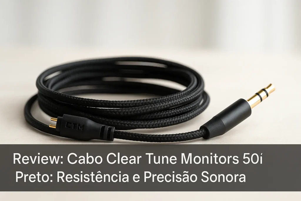 Cabo Clear Tune Monitors 50” Preto: Resistência e Precisão Sonora