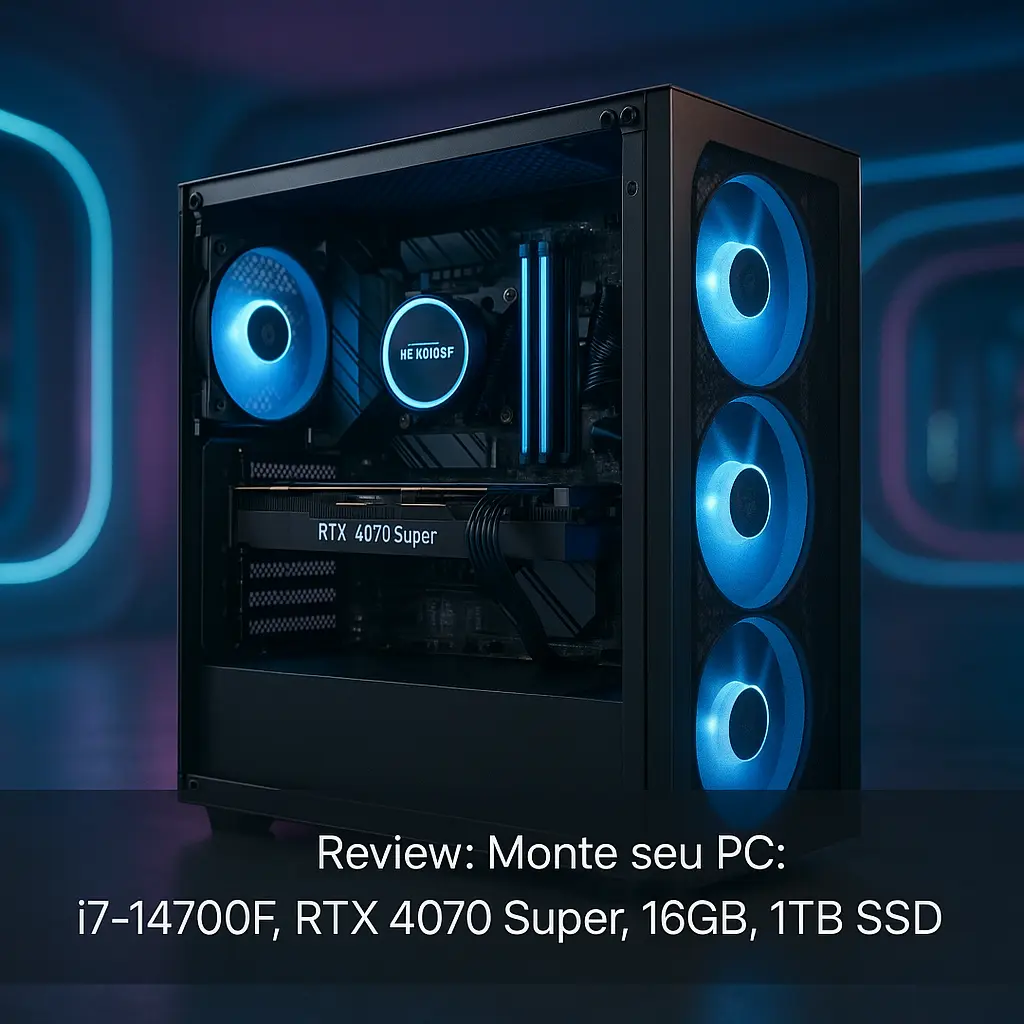 Monte seu PC: i7-14700F, RTX 4070 Super, 16GB, 1TB SSD