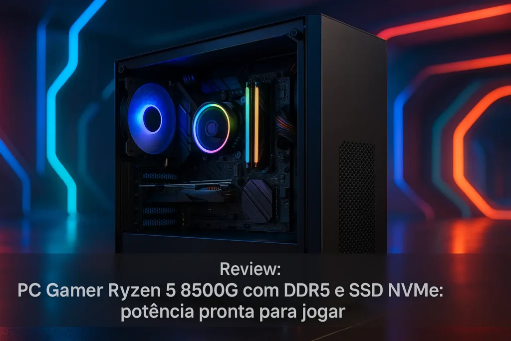 PC Gamer Ryzen 5 8500G com DDR5 e SSD NVMe: potência pronta para jogar