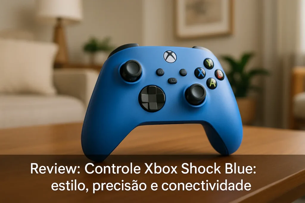 Controle Xbox Shock Blue: estilo, precisão e conectividade