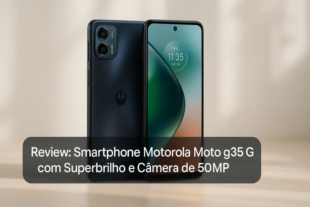 Smartphone Motorola Moto g35 5G com Superbrilho e Câmera de 50MP