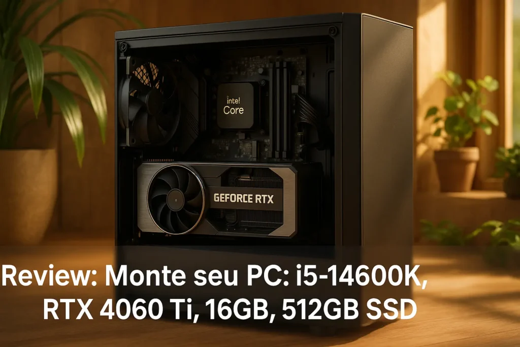 Monte seu PC: i5-14600K, RTX 4060 Ti, 16GB, 512GB SSD