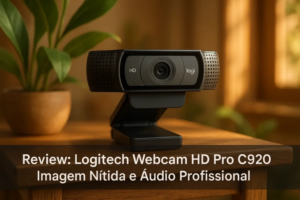 Logitech Webcam HD Pro C920: Imagem Nítida e Áudio Profissional