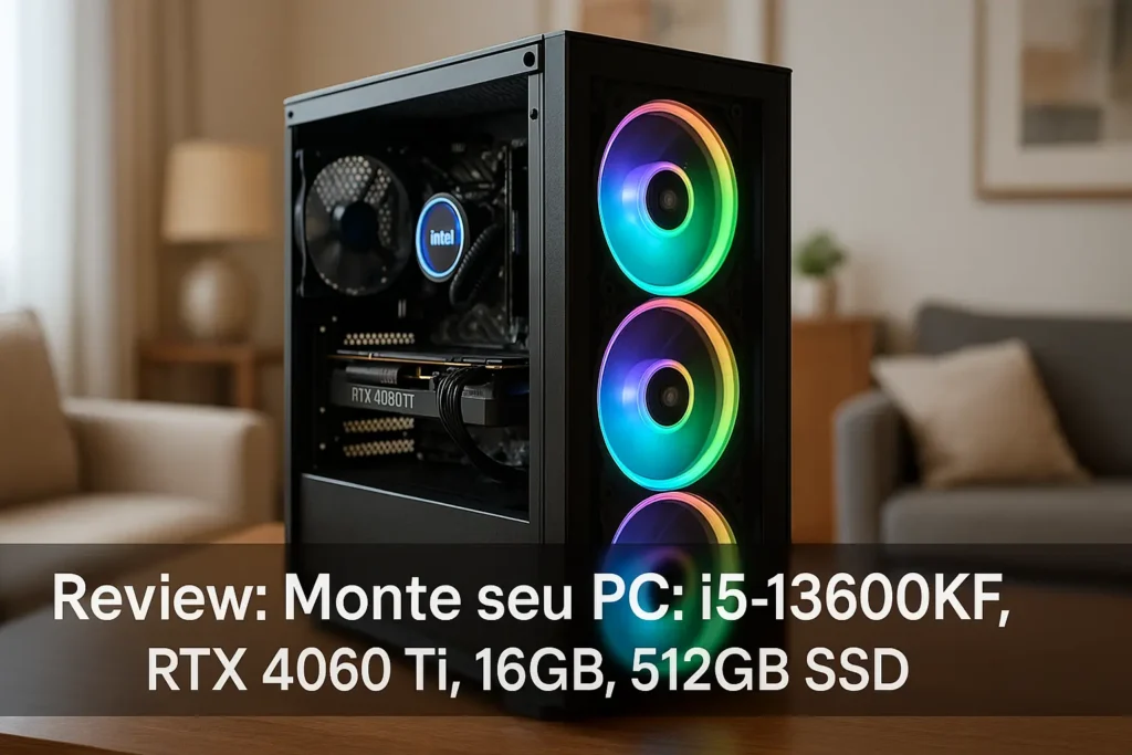 Monte seu PC: i5-13600KF, RTX 4060 Ti, 16GB, 512GB SSD