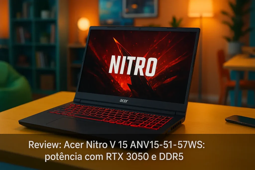 Acer Nitro V15 ANV15-51-57WS: potência com RTX 3050 e DDR5