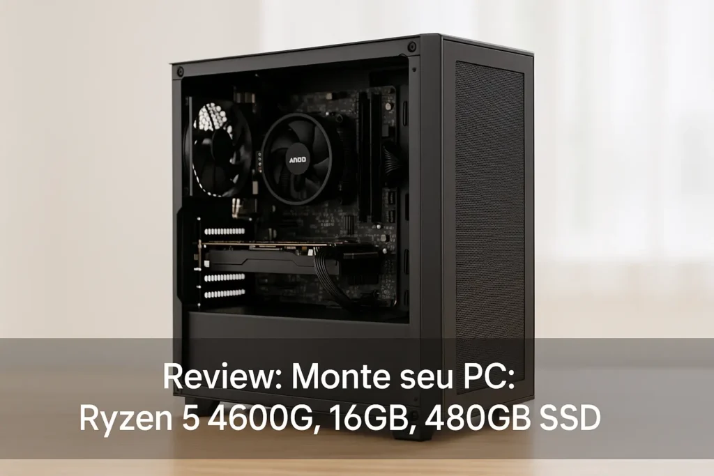 Monte seu PC: Ryzen 5 4600G, 16GB, 480GB SSD