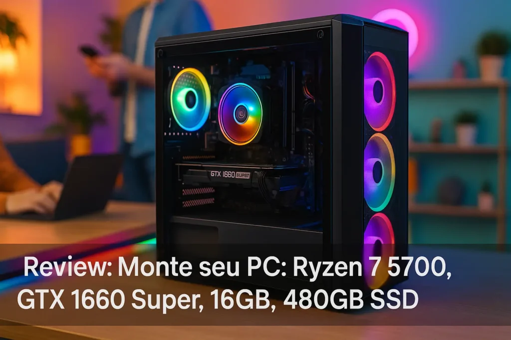 Monte seu PC: Ryzen 7 5700, GTX 1660 Super, 16GB, 480GB SSD