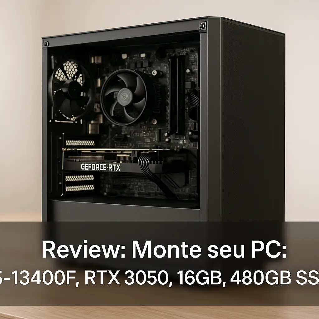 Monte seu PC: i5-13400F, RTX 3050, 16GB, 480GB SSD