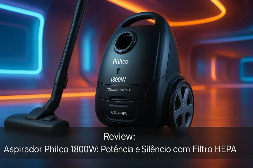 Aspirador Philco 1800W: Potência e Silêncio com Filtro HEPA