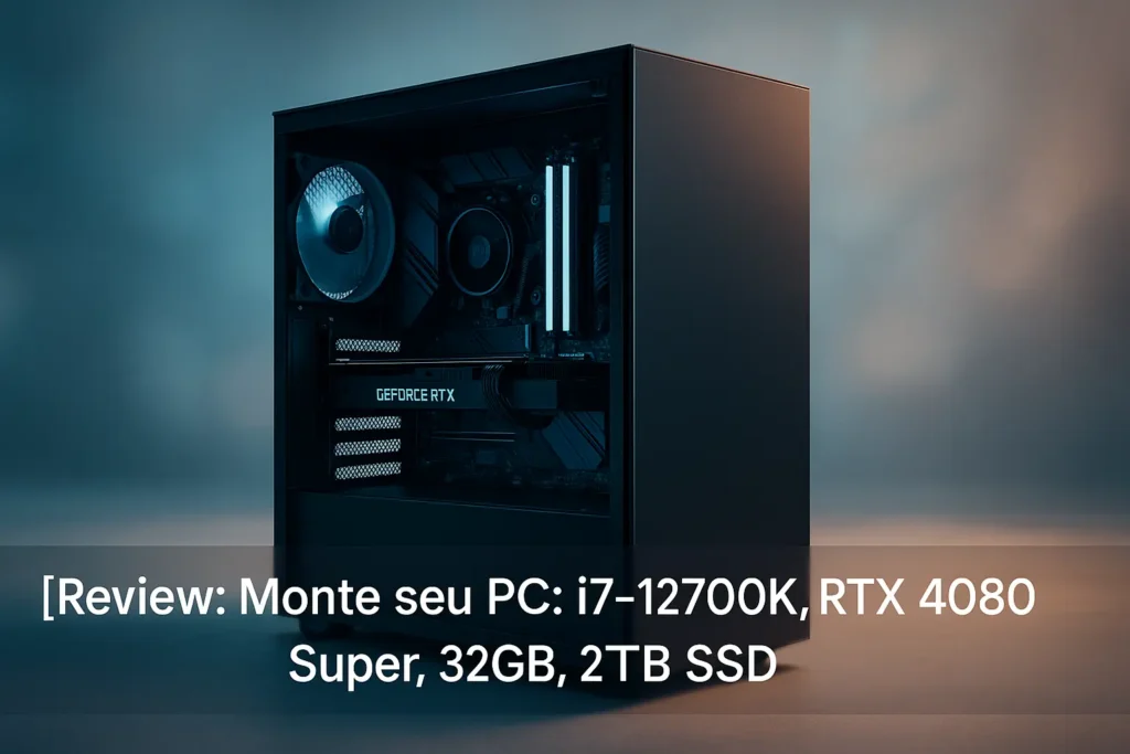 Monte seu PC: i7-12700K, RTX 4080 Super, 32GB, 2TB SSD
