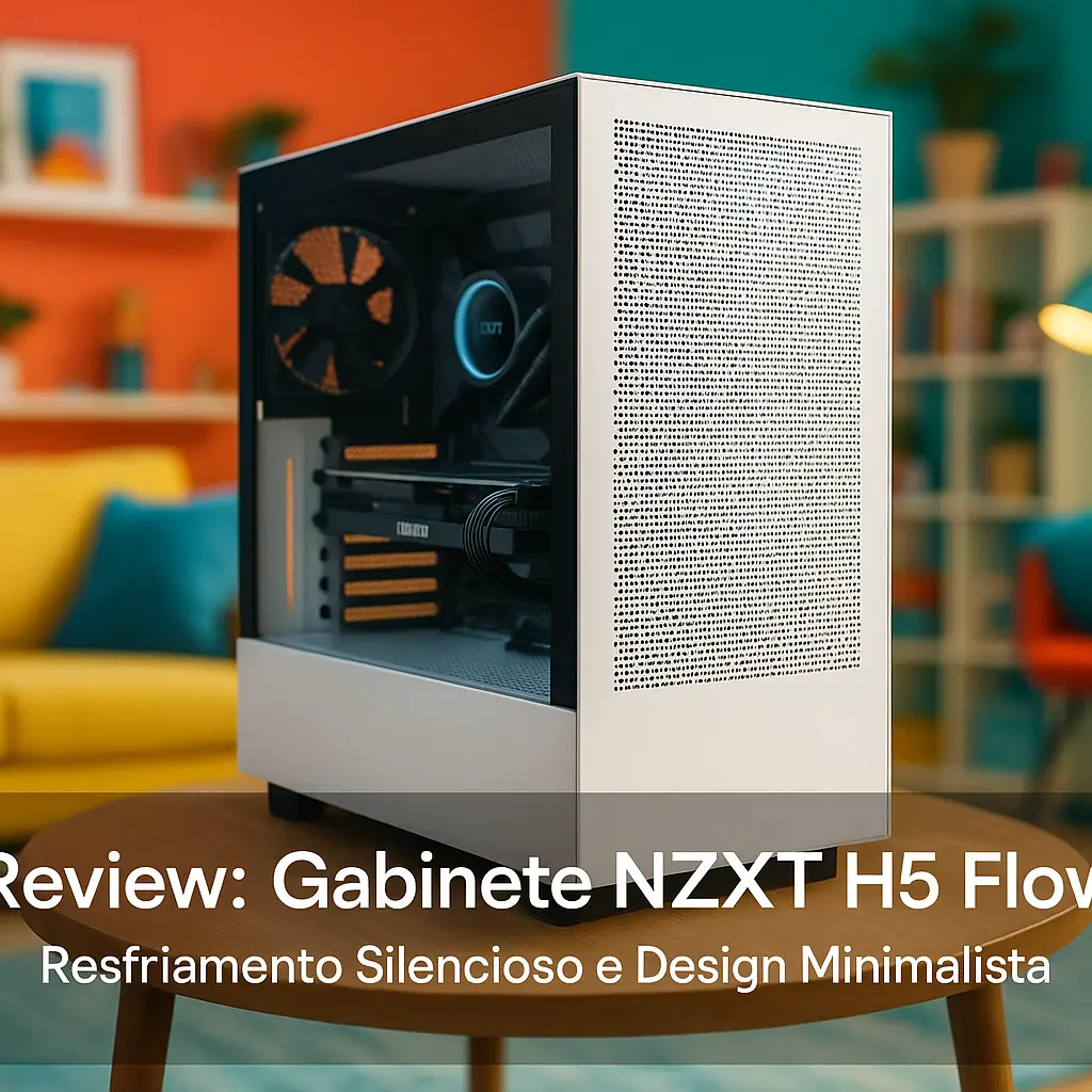 Gabinete NZXT H5 Flow: Resfriamento Silencioso e Design Minimalista