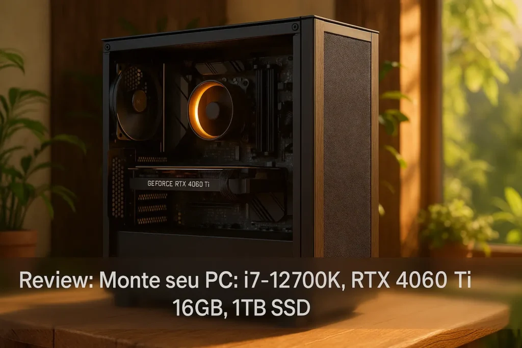 Monte seu PC: i7-12700K, RTX 4060 Ti, 16GB, 1TB SSD