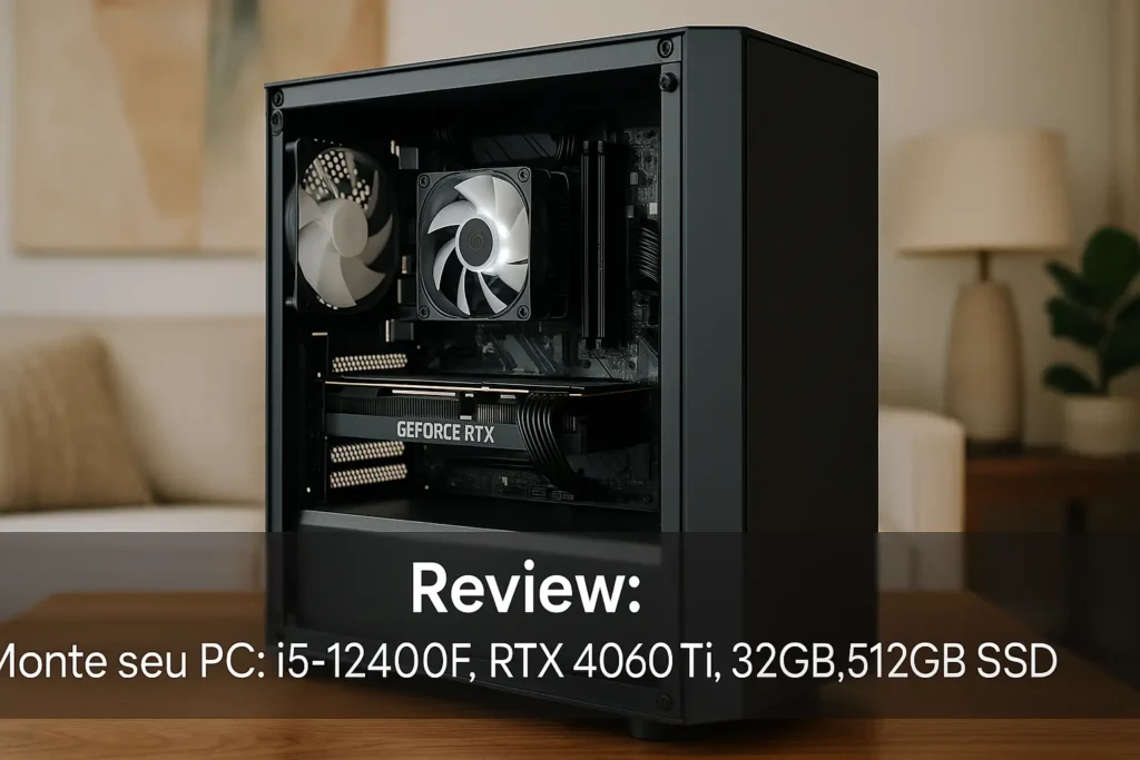 Monte seu PC: i5-12400F, RTX 4060 Ti, 32GB, 512GB SSD