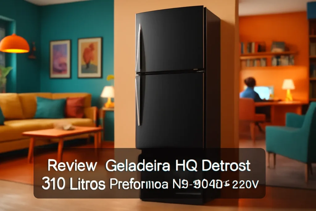 Geladeira Refrigerador HQ Defrost 310 Litros Preto/Inox HQ-310RDF 220V: Alta Capacidade e Eficiência Energética