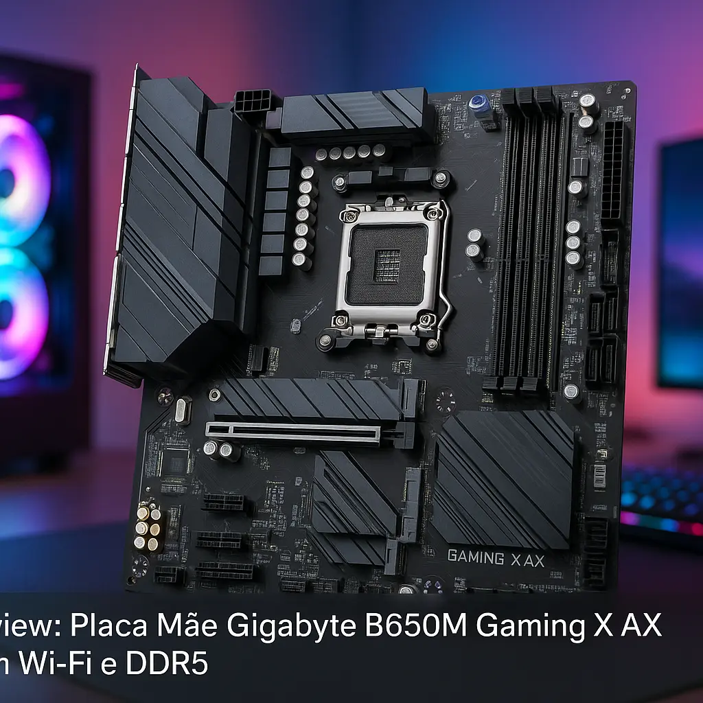 Placa Mãe Gigabyte B650M Gaming X AX com Wi-Fi e DDR5