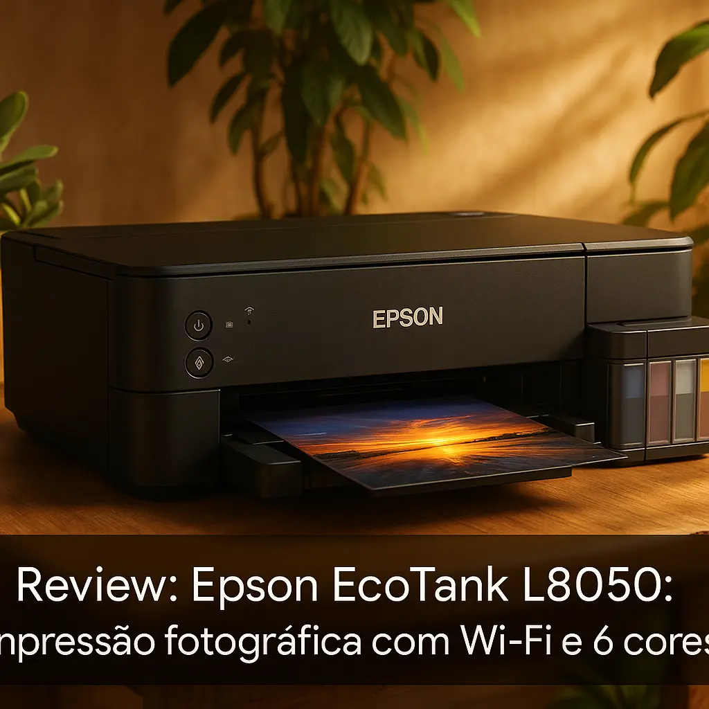 Epson EcoTank L8050: Impressão fotográfica com Wi-Fi e 6 cores